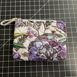 Vera Bradley - Zippered Coin Case - Retired Pattern - Lavender Meadow